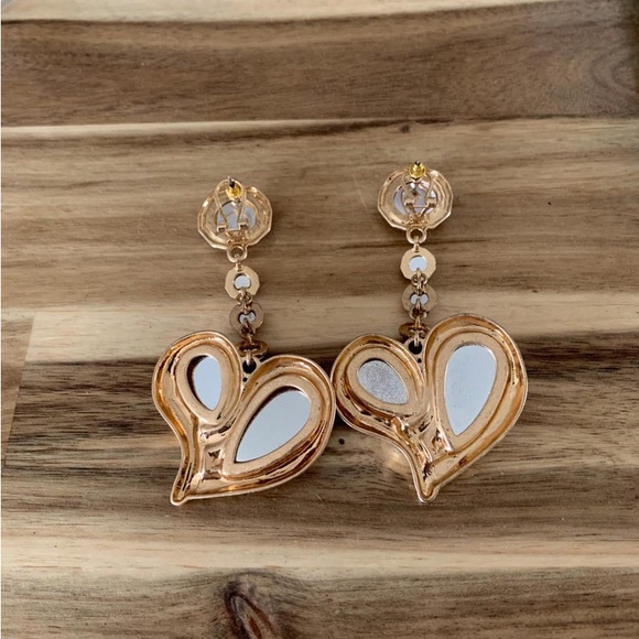 Vintage Classical Style Twin Hearts Drop Earrings | Birthday gift - Picture 12 of 16